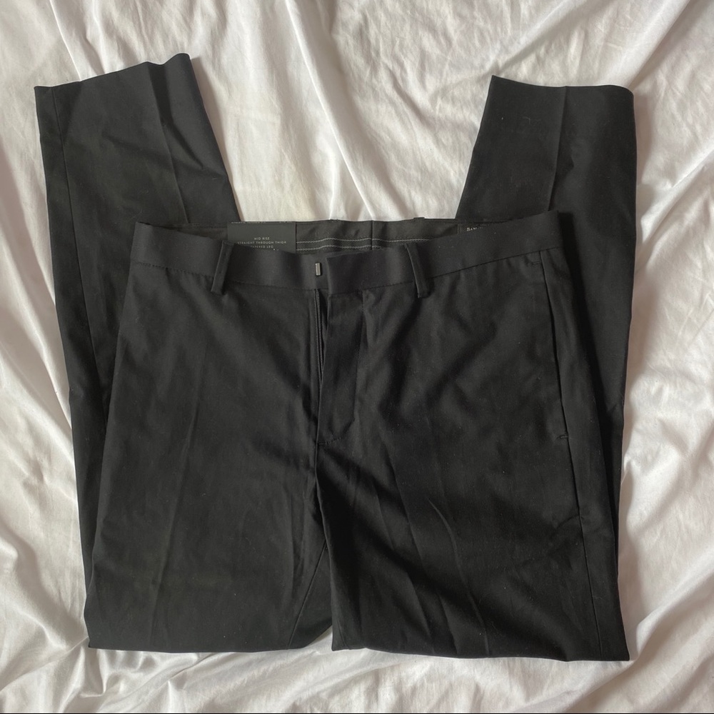 Banana Republic Black Cotton Dress Pants